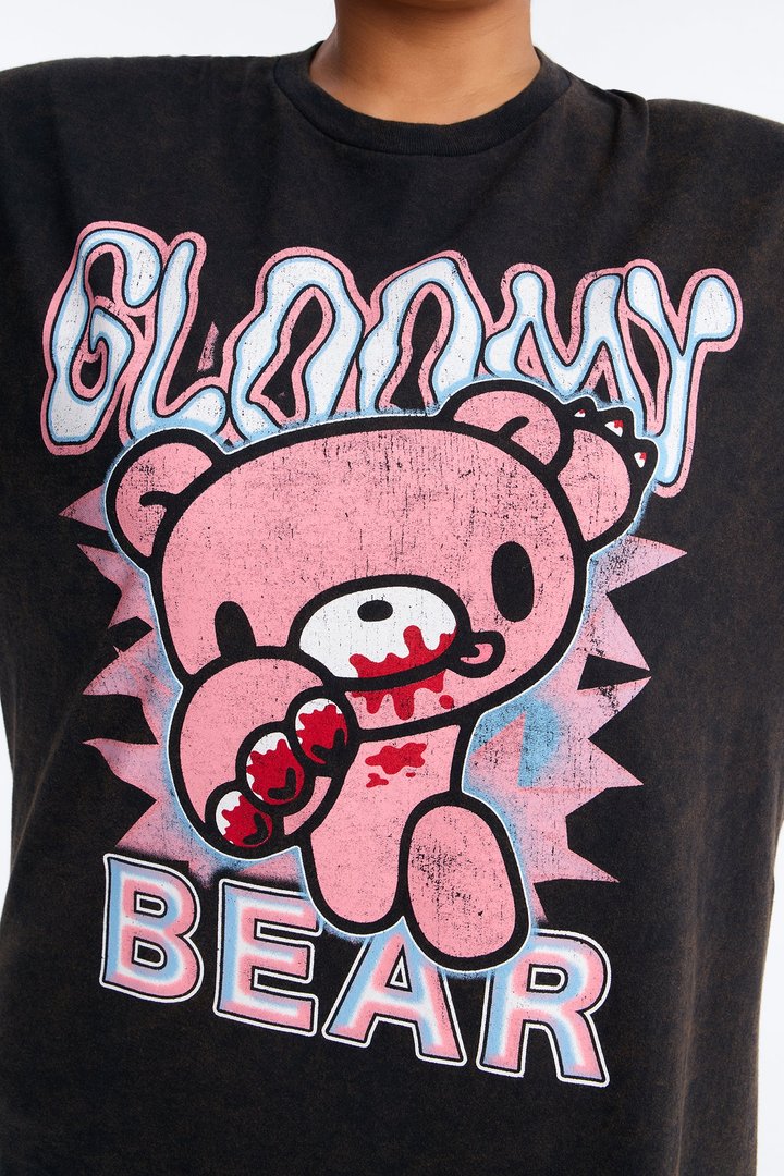 Gloomy Bear Classic Washed Tee - Black