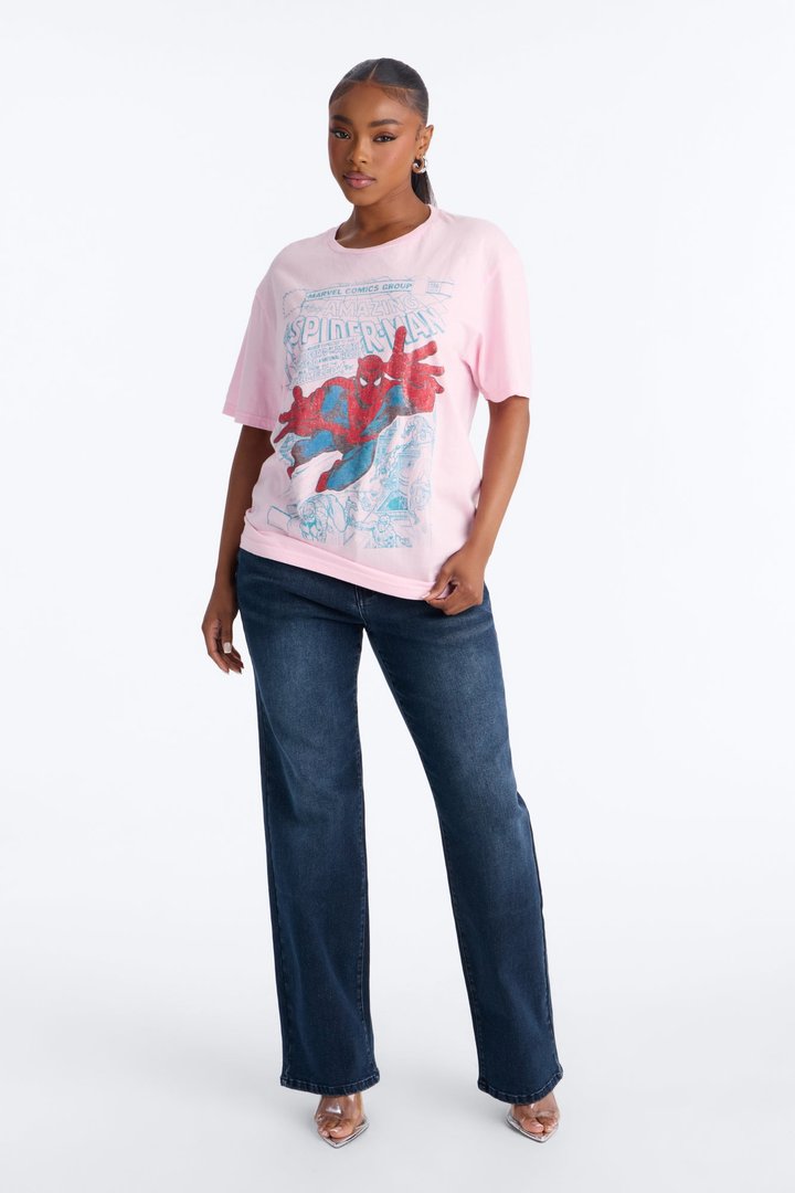 The Amazing Spider-Man Washed Tee - Pink