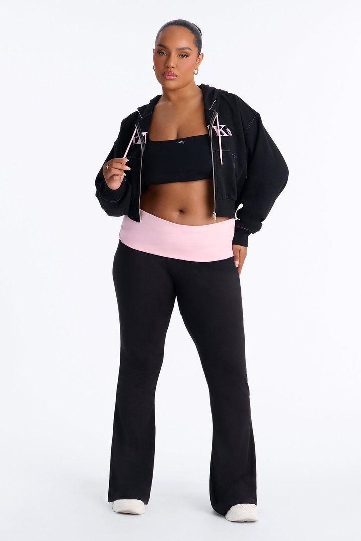 PINK London Kisses Zip-Up Sweatshirt - Black/combo