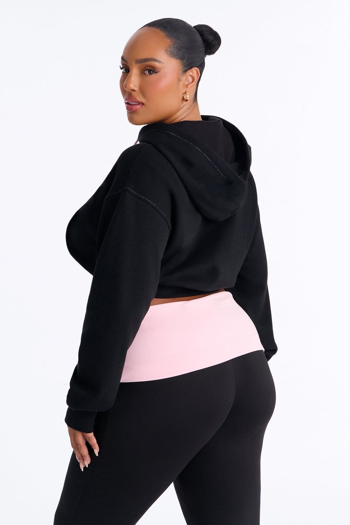 PINK London Kisses Zip-Up Sweatshirt - Black/combo
