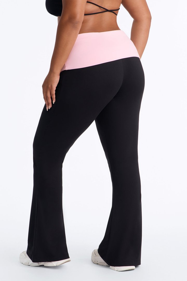 PINK London Kisses Flare Leg Pant - Black/combo