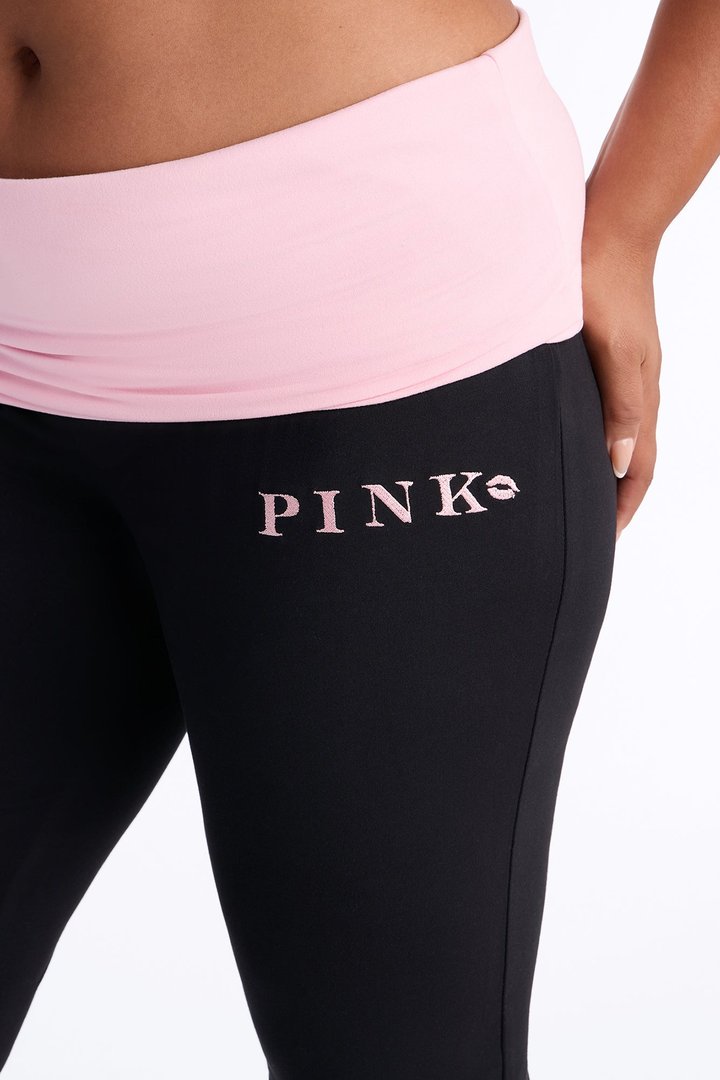 PINK London Kisses Flare Leg Pant - Black/combo
