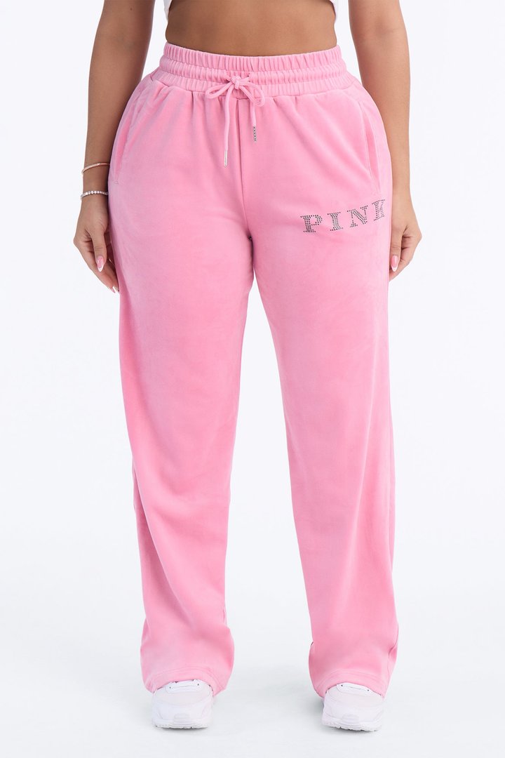 PINK London That Girl Wide Leg Sweatpant - Pink