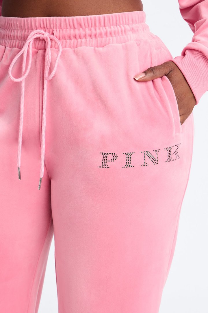 PINK London That Girl Wide Leg Sweatpant - Pink