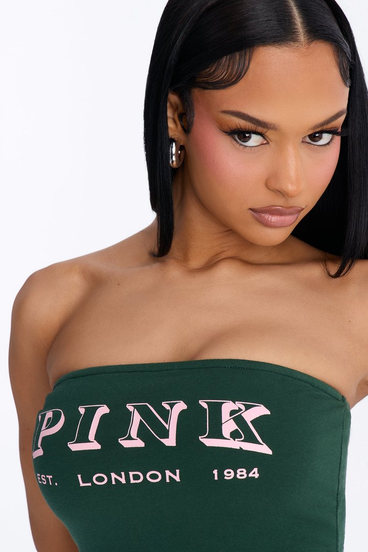 PINK London Sporty Tube Top - Hunter