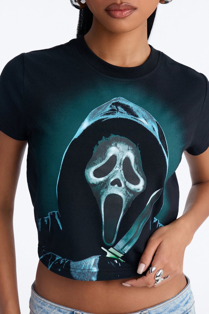 Scream Ghostface Baby Tee - Black