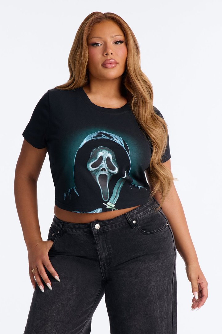 Scream Ghostface Baby Tee - Black