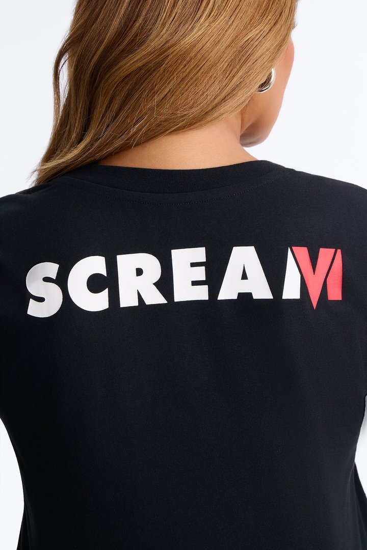 Scream Ghostface Baby Tee - Black