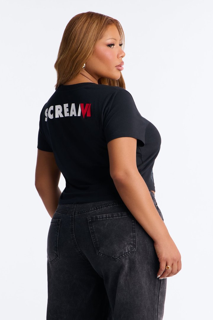 Scream Ghostface Baby Tee - Black