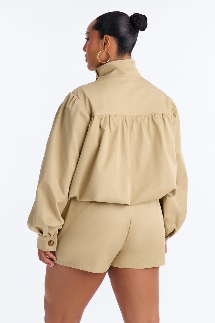 Paige Bubble Skort Set - Khaki