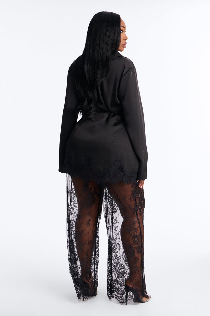 Lust Or Love Lace Pant Set - Black
