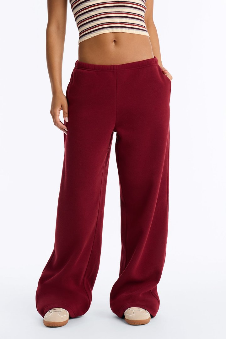 Cozy Time Fleece Lounge Pant - Burgundy