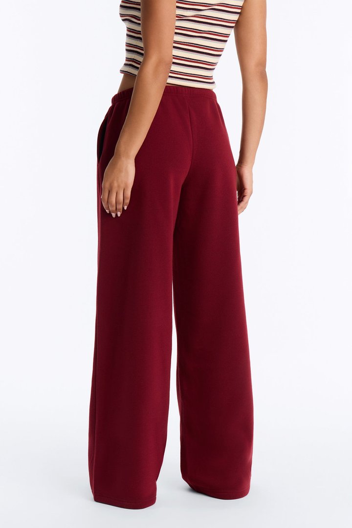 Cozy Time Fleece Lounge Pant - Burgundy