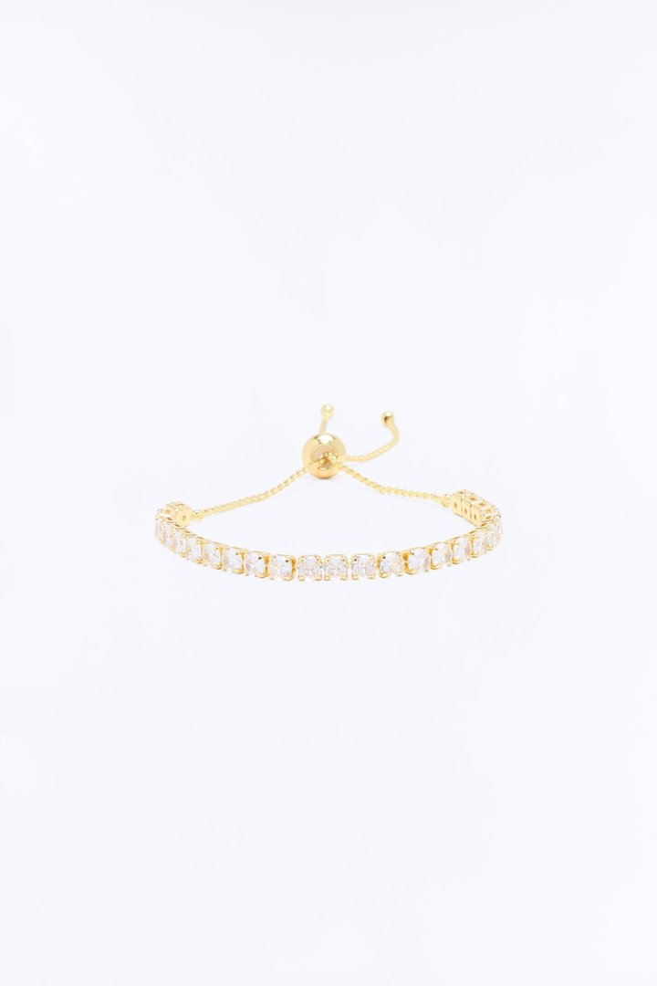 Cubic Zirconia Date Night Bracelet - Gold