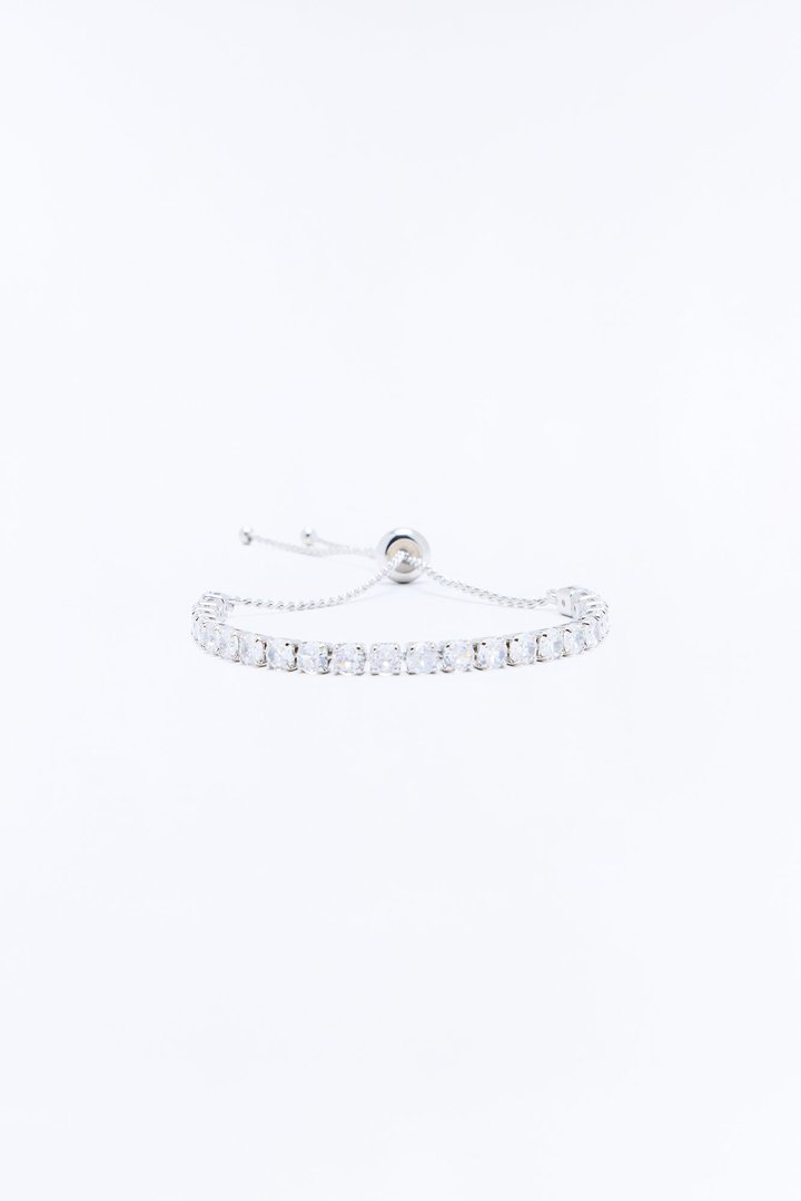 Cubic Zirconia Date Night Bracelet - Silver
