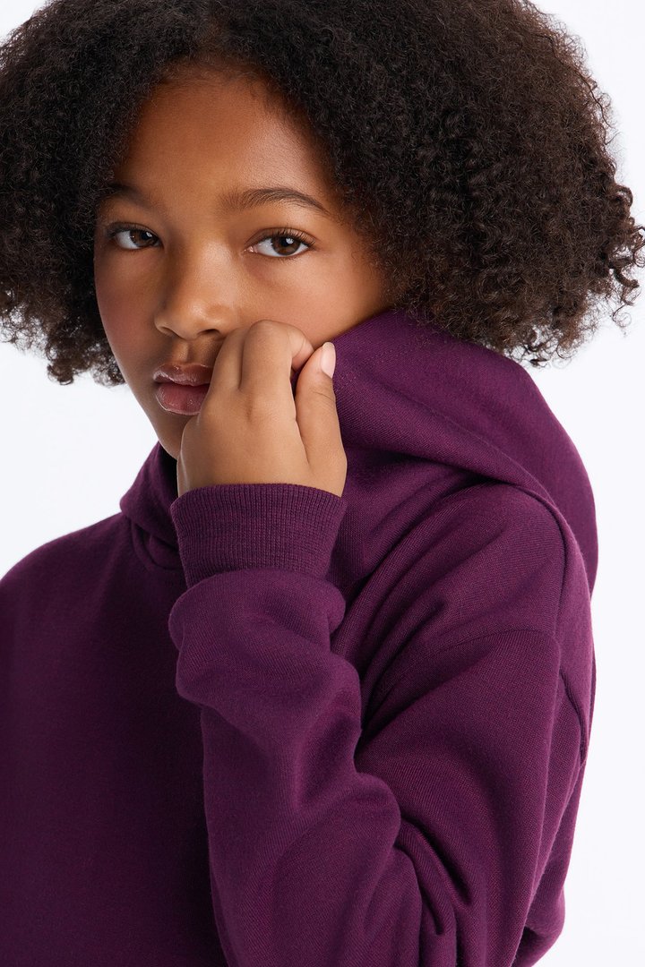 Mini Figure It Out Fleece Pant Set - Plum