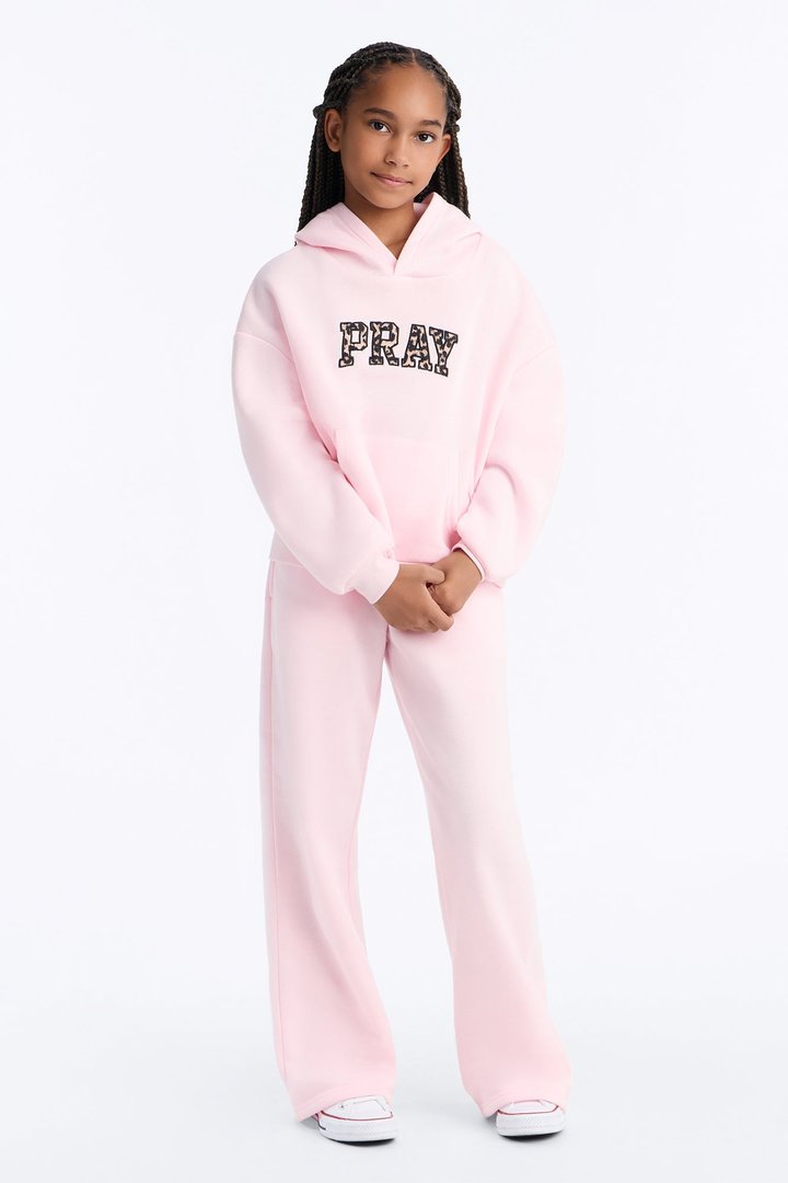 Mini Pray Wide Leg Pant Set - Light Pink
