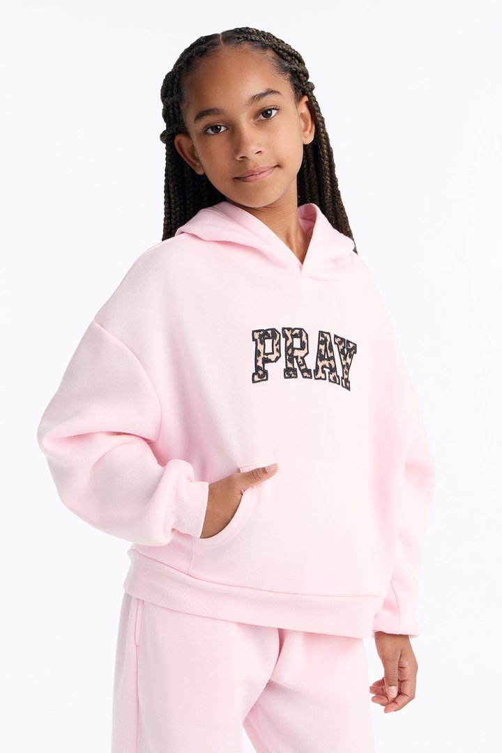 Mini Pray Wide Leg Pant Set - Light Pink