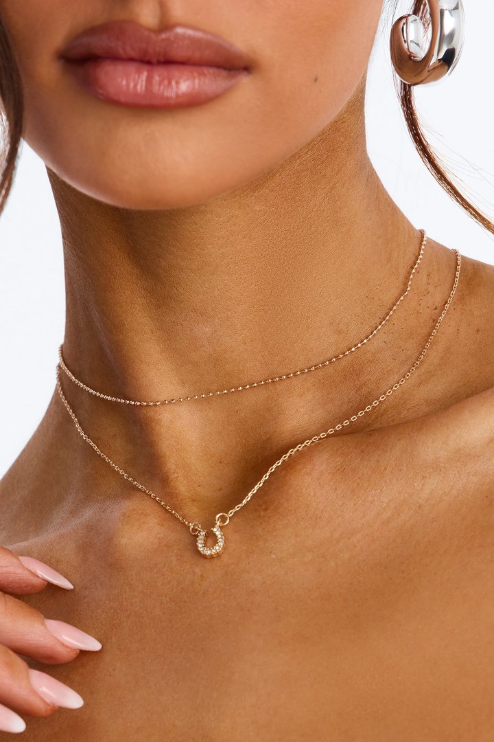 Luckiest One Layered Necklace - Gold