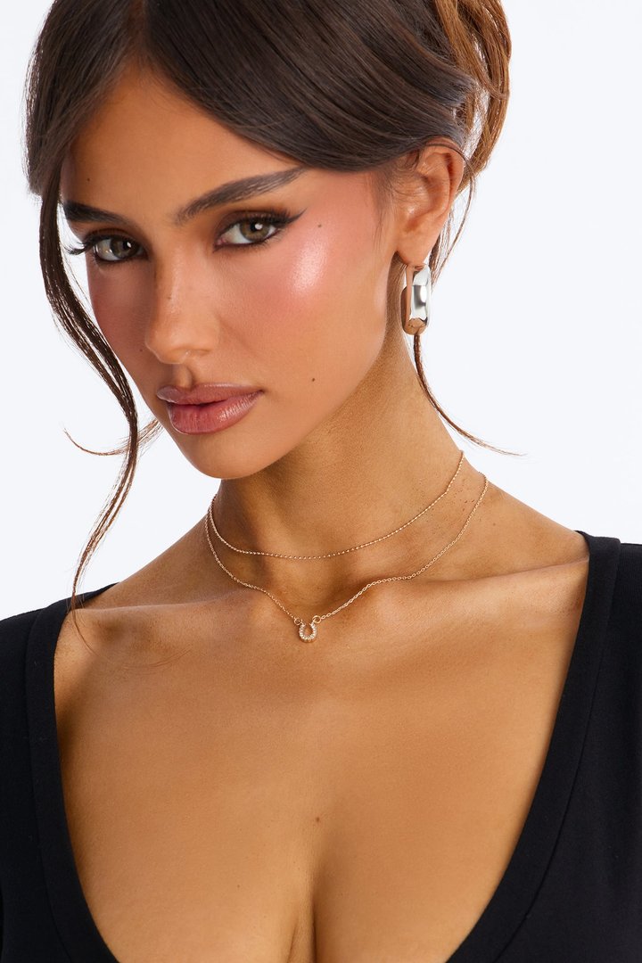 Luckiest One Layered Necklace - Gold