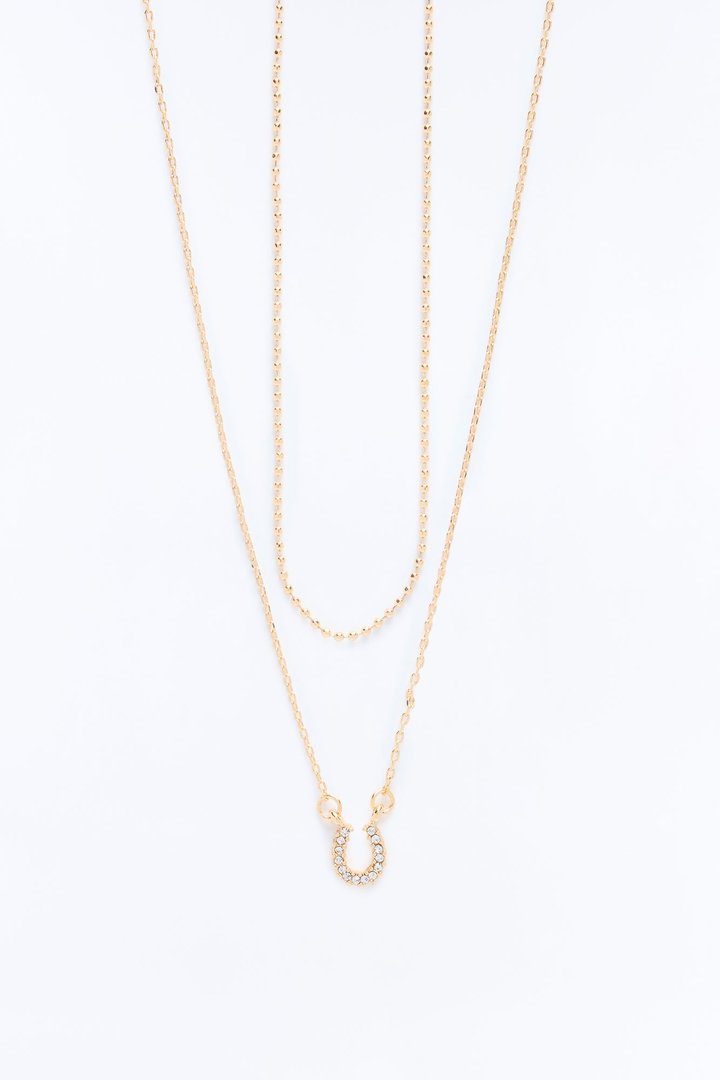 Luckiest One Layered Necklace - Gold
