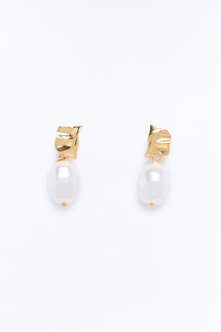 Sunny Pearl Drop Earrings - Gold