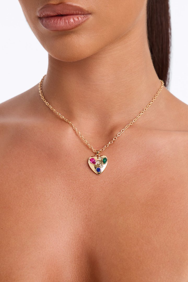 Magic Heart Necklace - Gold/combo