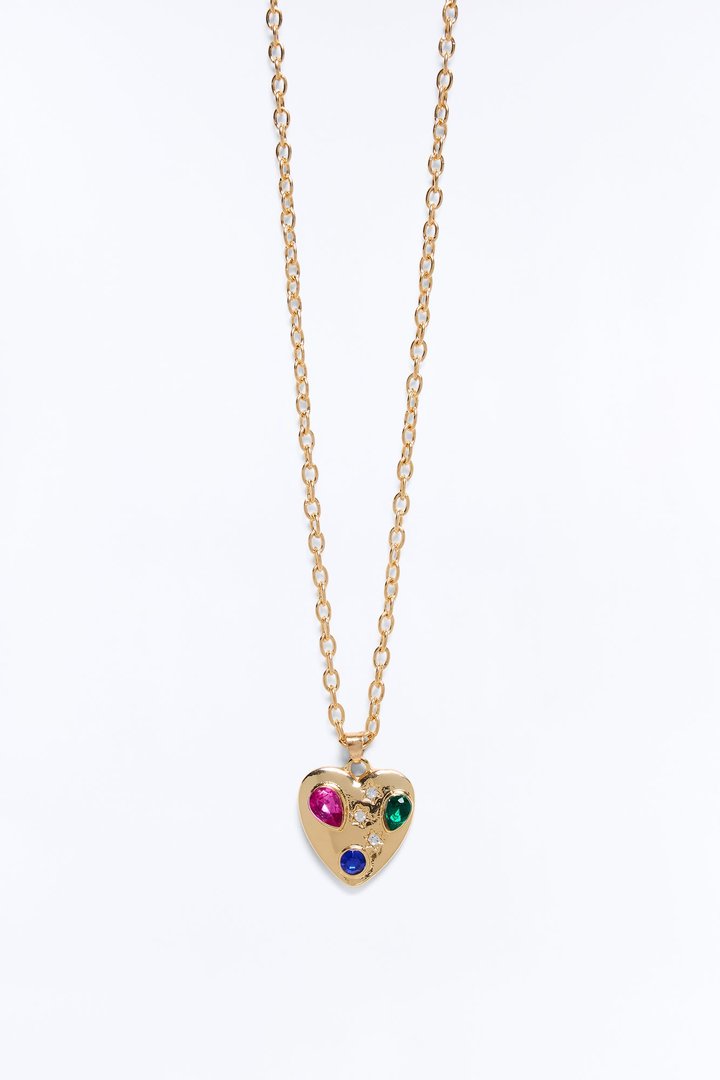 Magic Heart Necklace - Gold/combo