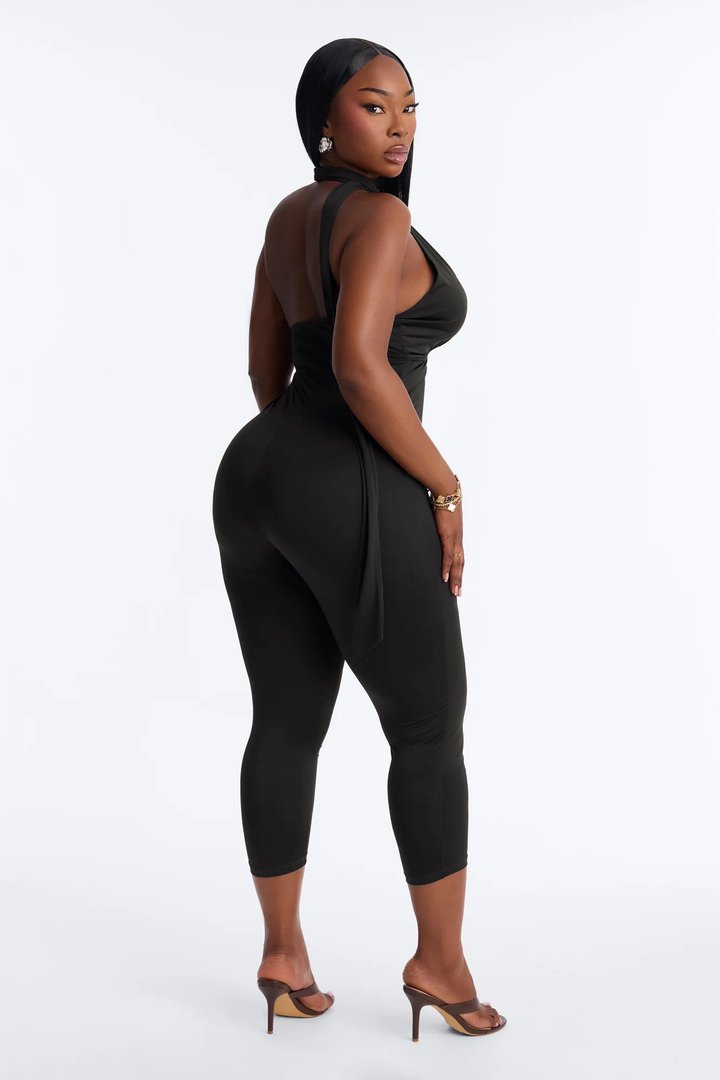 Arlene Capri Jumpsuit - Black