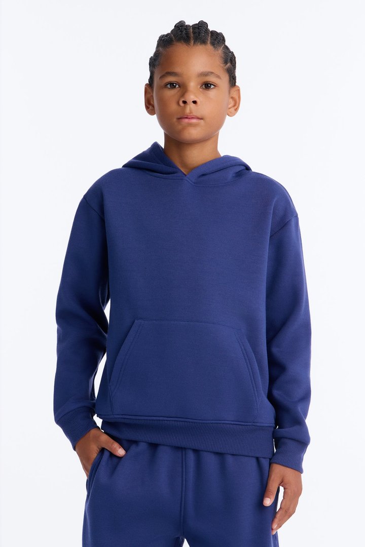Mini Figure It Out Fleece Jogger Pant Set - Navy