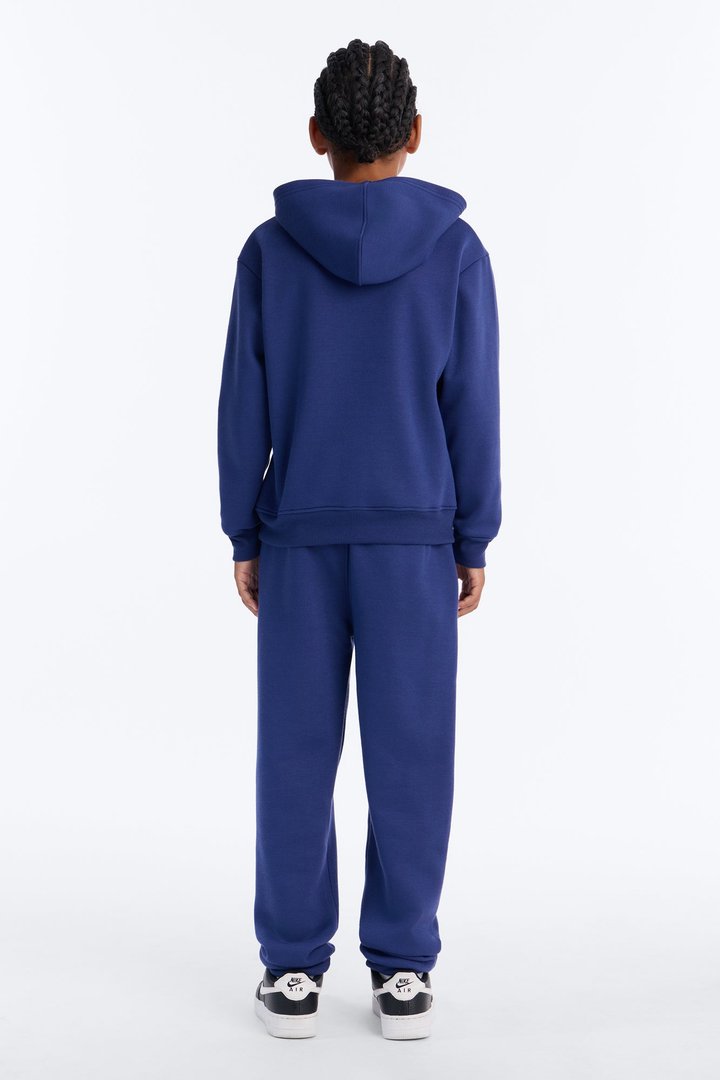 Mini Figure It Out Fleece Jogger Pant Set - Navy
