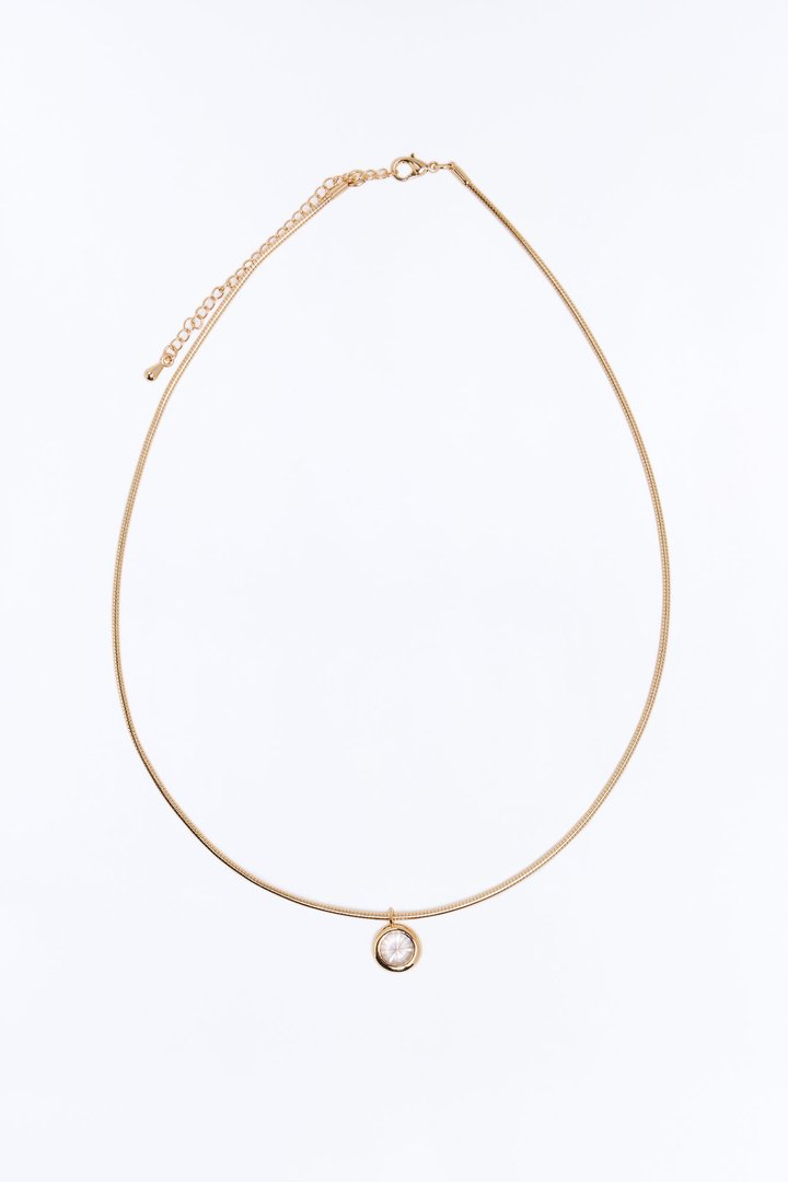 Lumi Rhinestone Necklace - Gold