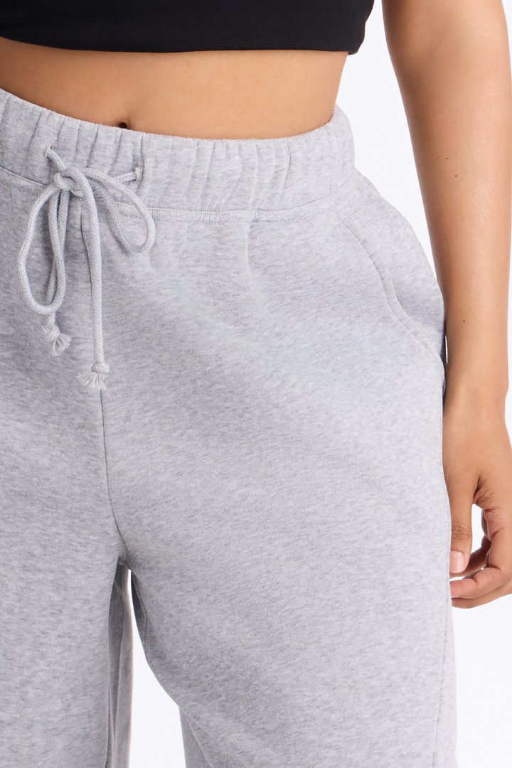 Sabrina Fleece Barrel Sweatpants - Heather Grey