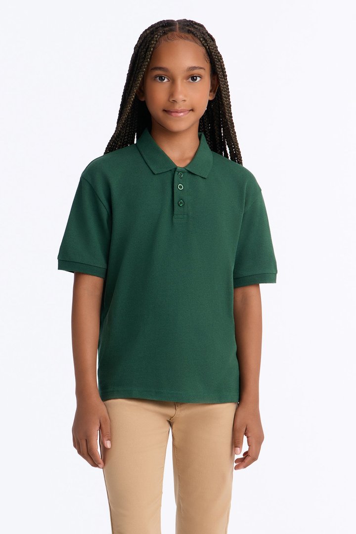 Mini Uniform Pique Polo - Hunter Green