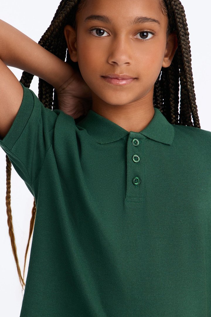Mini Uniform Pique Polo - Hunter Green