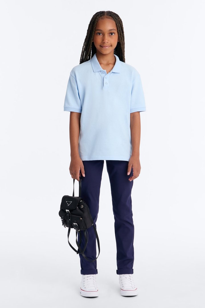 Mini Uniform Pique Polo - Light Blue