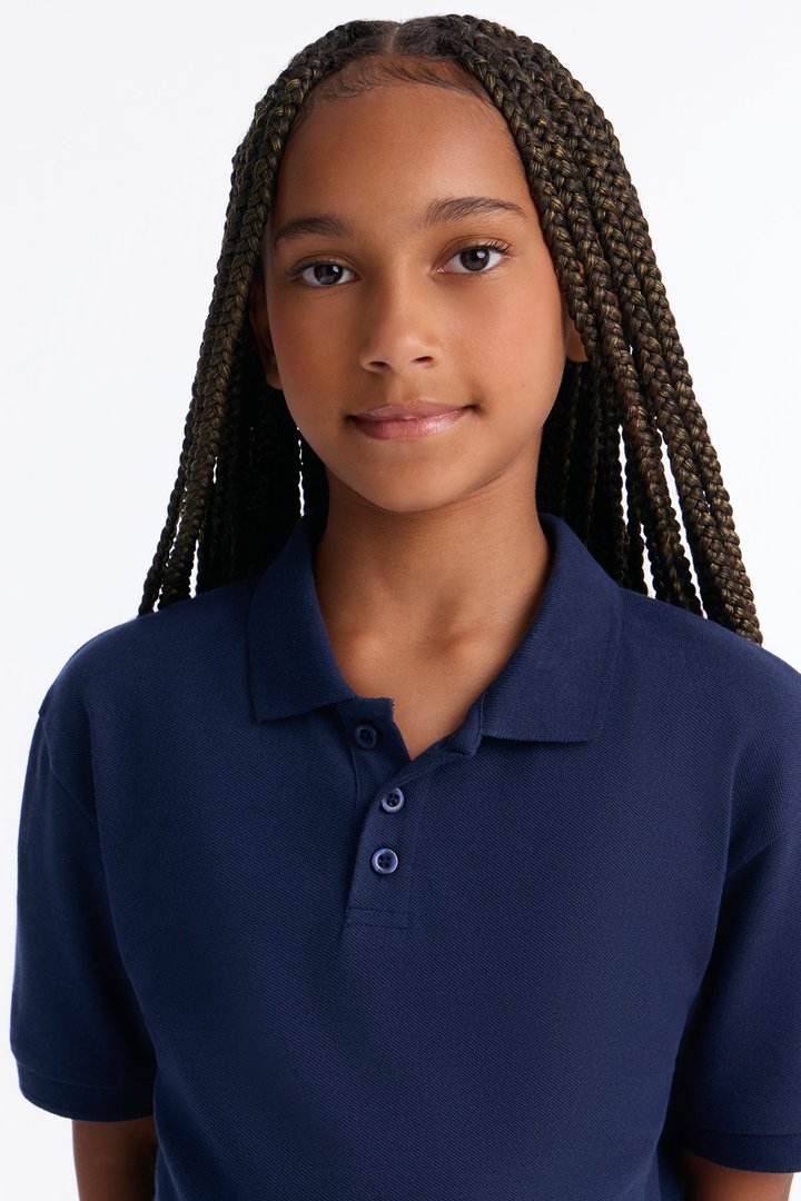 Mini Uniform Pique Polo - Navy