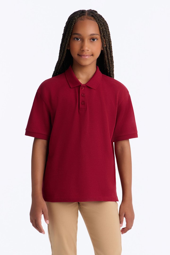Mini Uniform Pique Polo - Red
