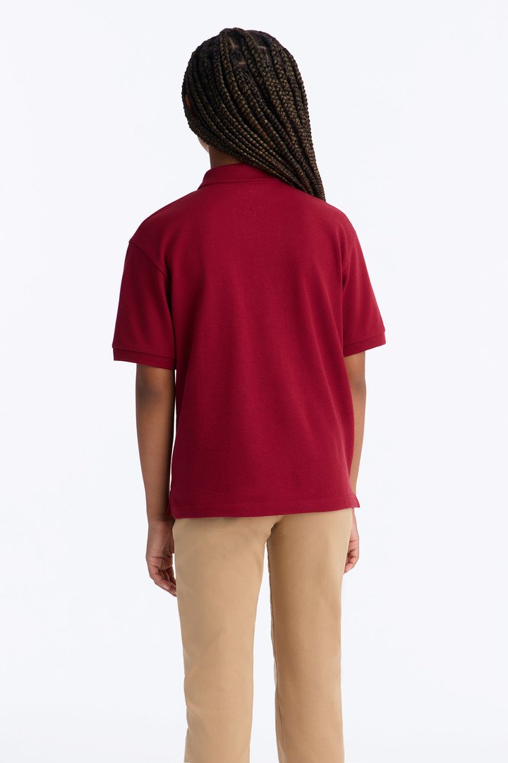 Mini Uniform Pique Polo - Red