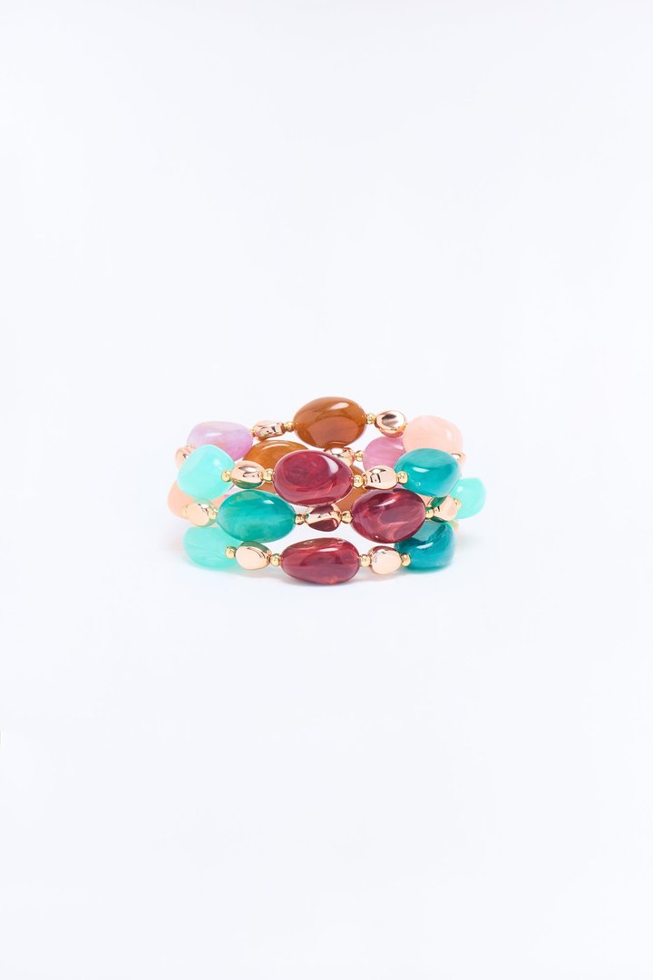 On Vacation 3 Piece Bracelet Set - Multi Color