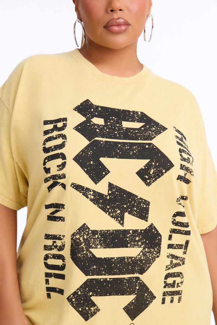 High Voltage ACDC Tshirt - Yellow