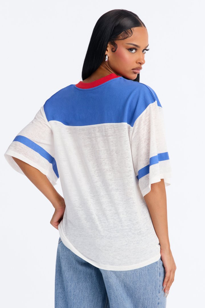 ACDC Burnout V-Neck Jersey - White