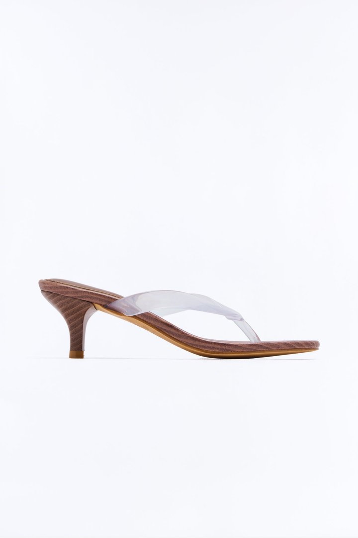 Amita Thong Kitten Heels - Clear