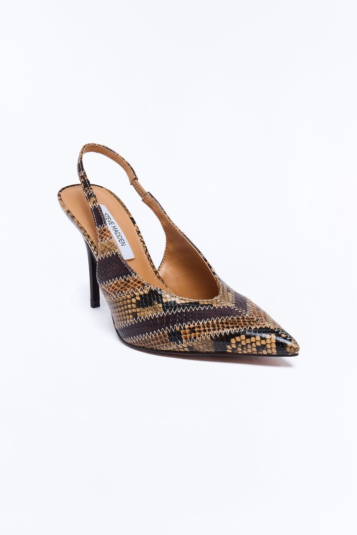 Steve Madden Andromeda Snake Slingback Pumps - Brown/combo