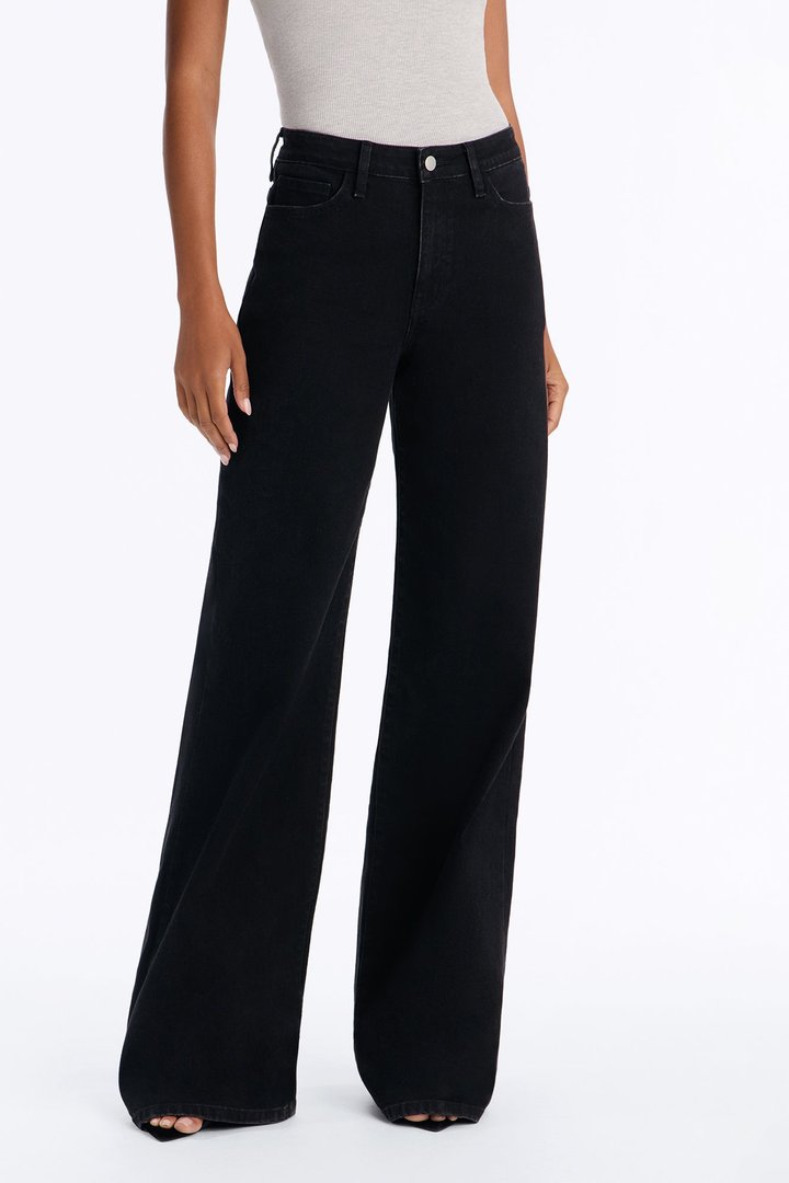 Tall Chasing Thrills Stretch Wide Leg Jeans - Black Wash