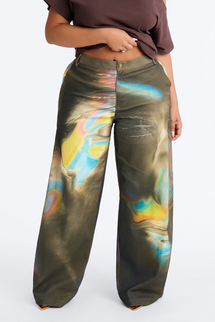 Can't Handle Me Mid Rise Utility Pant - Olive/combo