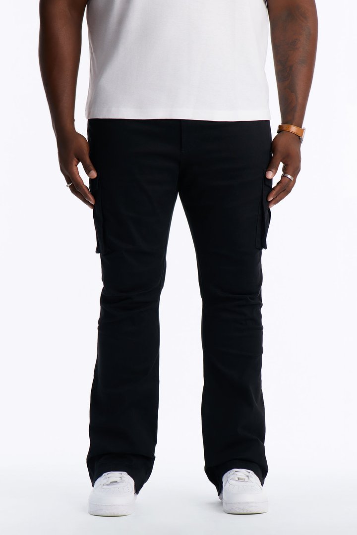 Summer Games Stacked Skinny Flare - Black