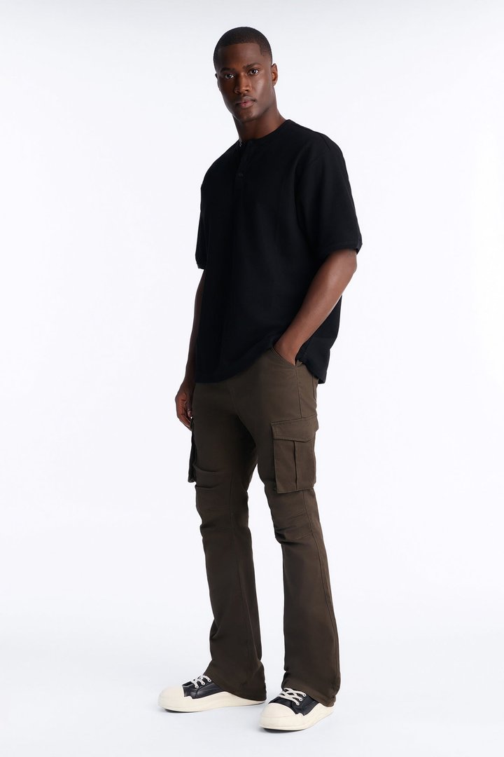 Summer Games Stacked Skinny Flare - Olive