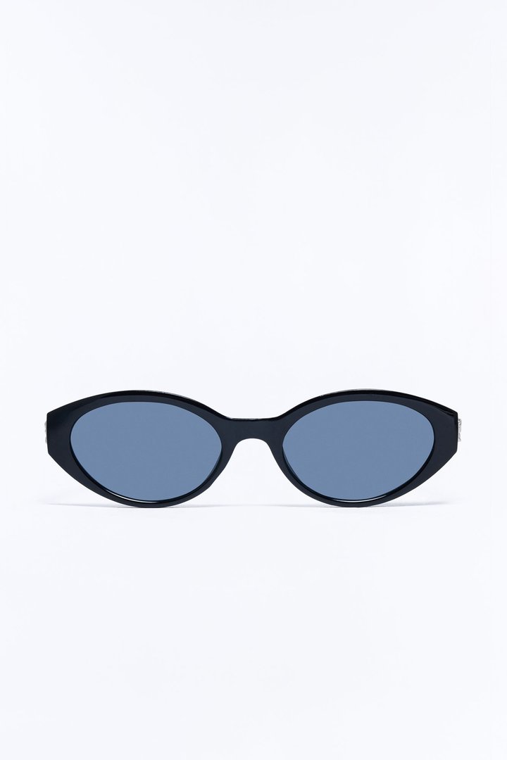 Sightseeing Angels Circular Frame Sunglasses - Black/Black