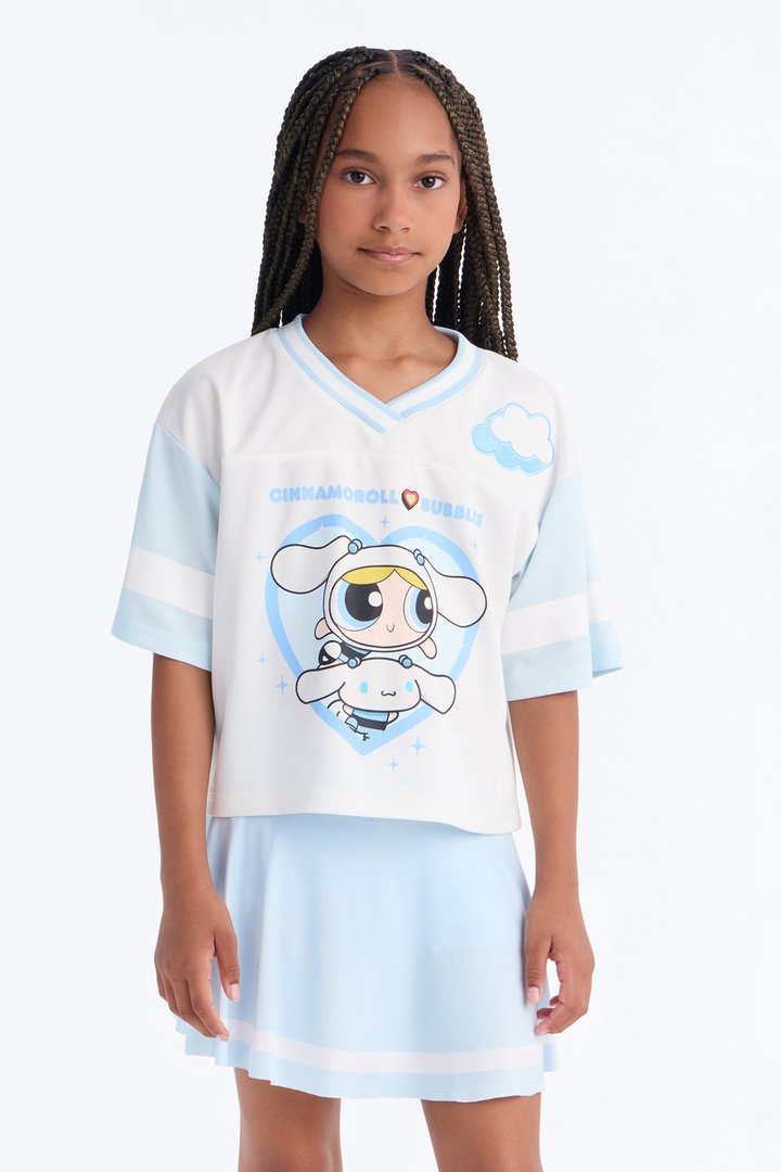 Mini Bubbles & Cinnamoroll Short Sleeve Tee - White/combo